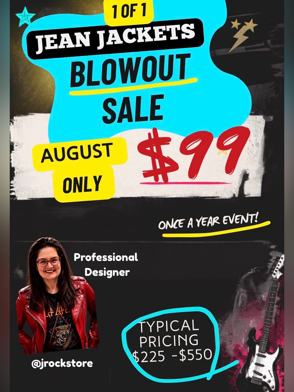 Custom Denim Jean Jackets SALE. Hours of handmade detailing. Once a yr Sale $99